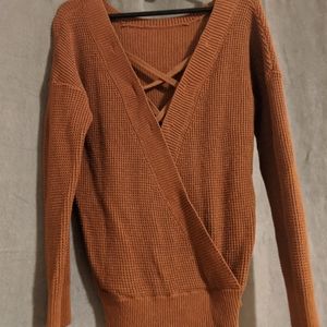 Burnt orange sweater